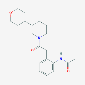 N-[2-[2-[3-(oxan-4-yl)piperidin-1-yl]-2-oxoethyl]phenyl]acetamide