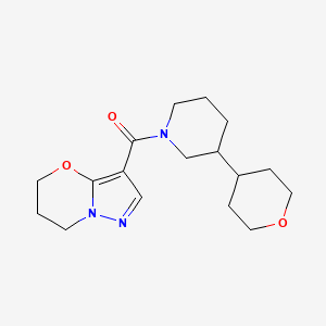 6,7-dihydro-5H-pyrazolo[5,1-b][1,3]oxazin-3-yl-[3-(oxan-4-yl)piperidin-1-yl]methanone