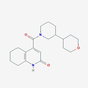 4-[3-(oxan-4-yl)piperidine-1-carbonyl]-5,6,7,8-tetrahydro-1H-quinolin-2-one