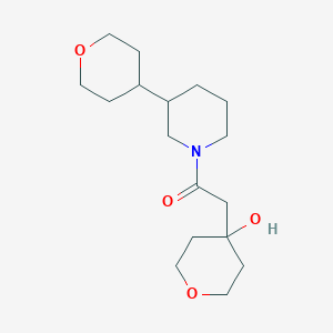 2-(4-Hydroxyoxan-4-yl)-1-[3-(oxan-4-yl)piperidin-1-yl]ethanone