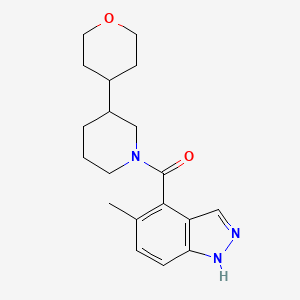 (5-methyl-1H-indazol-4-yl)-[3-(oxan-4-yl)piperidin-1-yl]methanone