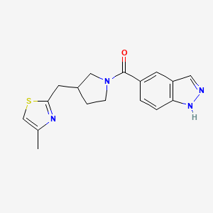 1H-indazol-5-yl-[3-[(4-methyl-1,3-thiazol-2-yl)methyl]pyrrolidin-1-yl]methanone