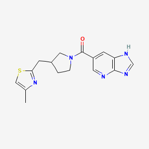 1H-imidazo[4,5-b]pyridin-6-yl-[3-[(4-methyl-1,3-thiazol-2-yl)methyl]pyrrolidin-1-yl]methanone