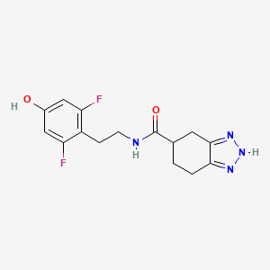 N-[2-(2,6-difluoro-4-hydroxyphenyl)ethyl]-4,5,6,7-tetrahydro-2H-benzotriazole-5-carboxamide