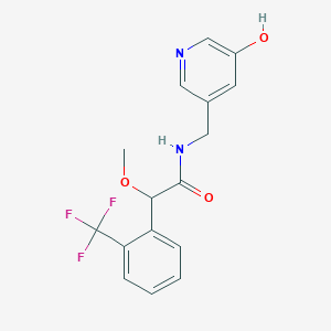 N-[(5-hydroxypyridin-3-yl)methyl]-2-methoxy-2-[2-(trifluoromethyl)phenyl]acetamide