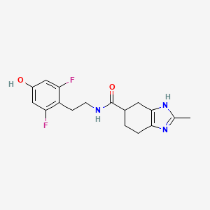 N-[2-(2,6-difluoro-4-hydroxyphenyl)ethyl]-2-methyl-4,5,6,7-tetrahydro-3H-benzimidazole-5-carboxamide