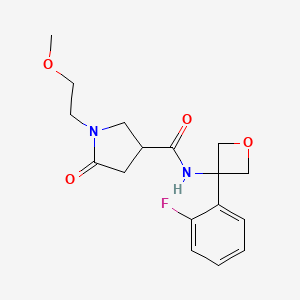 N-[3-(2-fluorophenyl)oxetan-3-yl]-1-(2-methoxyethyl)-5-oxopyrrolidine-3-carboxamide