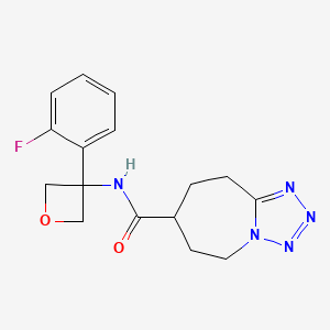 N-[3-(2-fluorophenyl)oxetan-3-yl]-6,7,8,9-tetrahydro-5H-tetrazolo[1,5-a]azepine-7-carboxamide