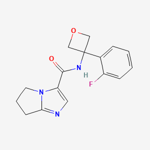 N-[3-(2-fluorophenyl)oxetan-3-yl]-6,7-dihydro-5H-pyrrolo[1,2-a]imidazole-3-carboxamide