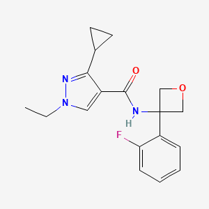 3-cyclopropyl-1-ethyl-N-[3-(2-fluorophenyl)oxetan-3-yl]pyrazole-4-carboxamide