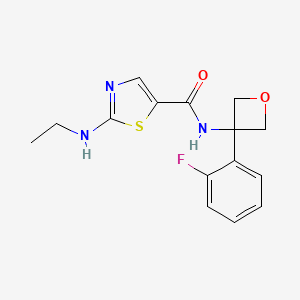 2-(ethylamino)-N-[3-(2-fluorophenyl)oxetan-3-yl]-1,3-thiazole-5-carboxamide