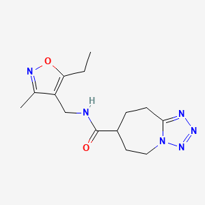 N-[(5-ethyl-3-methyl-1,2-oxazol-4-yl)methyl]-6,7,8,9-tetrahydro-5H-tetrazolo[1,5-a]azepine-7-carboxamide