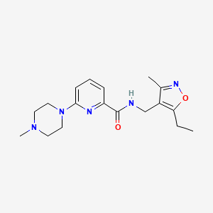 N-[(5-ethyl-3-methyl-1,2-oxazol-4-yl)methyl]-6-(4-methylpiperazin-1-yl)pyridine-2-carboxamide