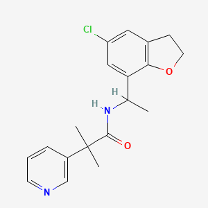 N-[1-(5-chloro-2,3-dihydro-1-benzofuran-7-yl)ethyl]-2-methyl-2-pyridin-3-ylpropanamide