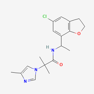 N-[1-(5-chloro-2,3-dihydro-1-benzofuran-7-yl)ethyl]-2-methyl-2-(4-methylimidazol-1-yl)propanamide