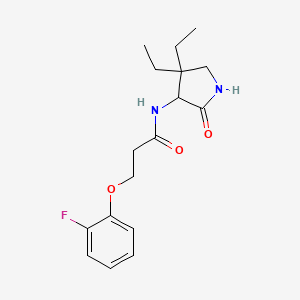 N-(4,4-diethyl-2-oxopyrrolidin-3-yl)-3-(2-fluorophenoxy)propanamide