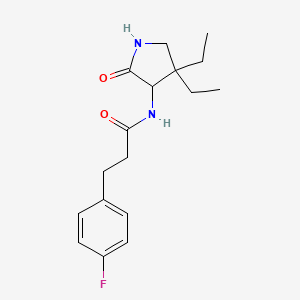 N-(4,4-diethyl-2-oxopyrrolidin-3-yl)-3-(4-fluorophenyl)propanamide