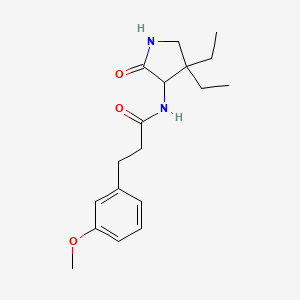 N-(4,4-diethyl-2-oxopyrrolidin-3-yl)-3-(3-methoxyphenyl)propanamide