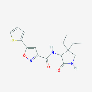 N-(4,4-diethyl-2-oxopyrrolidin-3-yl)-5-thiophen-2-yl-1,2-oxazole-3-carboxamide