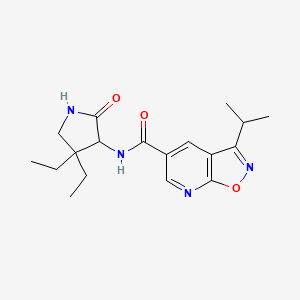 N-(4,4-diethyl-2-oxopyrrolidin-3-yl)-3-propan-2-yl-[1,2]oxazolo[5,4-b]pyridine-5-carboxamide