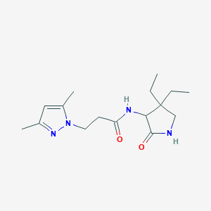 N-(4,4-diethyl-2-oxopyrrolidin-3-yl)-3-(3,5-dimethylpyrazol-1-yl)propanamide