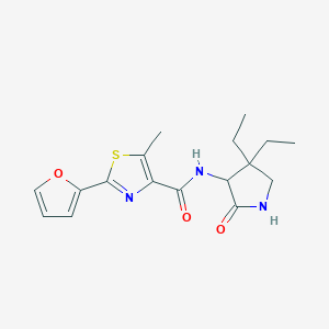 N-(4,4-diethyl-2-oxopyrrolidin-3-yl)-2-(furan-2-yl)-5-methyl-1,3-thiazole-4-carboxamide