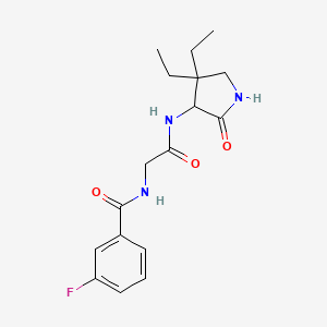 N-[2-[(4,4-diethyl-2-oxopyrrolidin-3-yl)amino]-2-oxoethyl]-3-fluorobenzamide