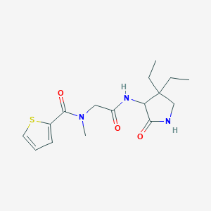 N-[2-[(4,4-diethyl-2-oxopyrrolidin-3-yl)amino]-2-oxoethyl]-N-methylthiophene-2-carboxamide