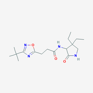 3-(3-tert-butyl-1,2,4-oxadiazol-5-yl)-N-(4,4-diethyl-2-oxopyrrolidin-3-yl)propanamide