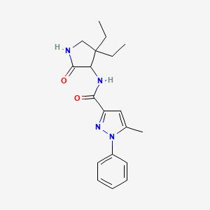 N-(4,4-diethyl-2-oxopyrrolidin-3-yl)-5-methyl-1-phenylpyrazole-3-carboxamide