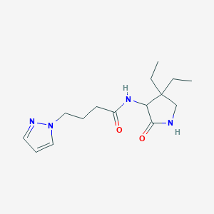 N-(4,4-diethyl-2-oxopyrrolidin-3-yl)-4-pyrazol-1-ylbutanamide