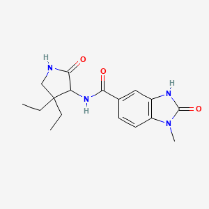 N-(4,4-diethyl-2-oxopyrrolidin-3-yl)-1-methyl-2-oxo-3H-benzimidazole-5-carboxamide