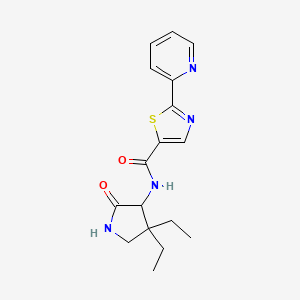 N-(4,4-diethyl-2-oxopyrrolidin-3-yl)-2-pyridin-2-yl-1,3-thiazole-5-carboxamide