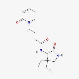 N-(4,4-diethyl-2-oxopyrrolidin-3-yl)-4-(2-oxopyridin-1-yl)butanamide