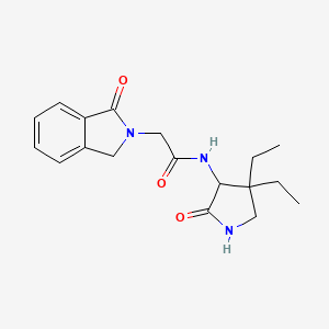 N-(4,4-diethyl-2-oxopyrrolidin-3-yl)-2-(3-oxo-1H-isoindol-2-yl)acetamide