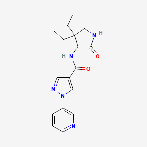 N-(4,4-diethyl-2-oxopyrrolidin-3-yl)-1-pyridin-3-ylpyrazole-4-carboxamide