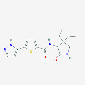 N-(4,4-diethyl-2-oxopyrrolidin-3-yl)-5-(1H-pyrazol-5-yl)thiophene-2-carboxamide