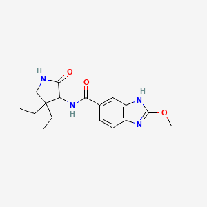 N-(4,4-diethyl-2-oxopyrrolidin-3-yl)-2-ethoxy-3H-benzimidazole-5-carboxamide