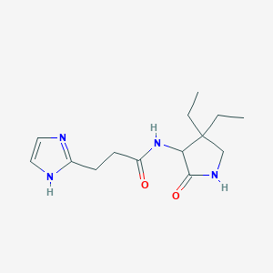 N-(4,4-diethyl-2-oxopyrrolidin-3-yl)-3-(1H-imidazol-2-yl)propanamide