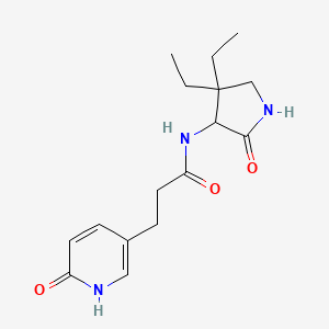 N-(4,4-diethyl-2-oxopyrrolidin-3-yl)-3-(6-oxo-1H-pyridin-3-yl)propanamide