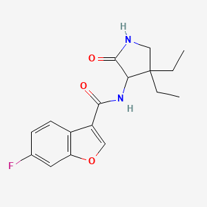 N-(4,4-diethyl-2-oxopyrrolidin-3-yl)-6-fluoro-1-benzofuran-3-carboxamide