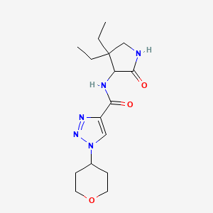 N-(4,4-diethyl-2-oxopyrrolidin-3-yl)-1-(oxan-4-yl)triazole-4-carboxamide