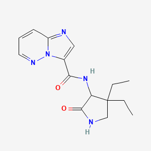 N-(4,4-diethyl-2-oxopyrrolidin-3-yl)imidazo[1,2-b]pyridazine-3-carboxamide