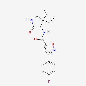 N-(4,4-diethyl-2-oxopyrrolidin-3-yl)-3-(4-fluorophenyl)-1,2-oxazole-5-carboxamide