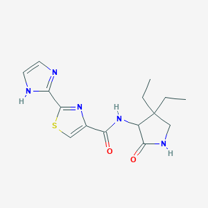 N-(4,4-diethyl-2-oxopyrrolidin-3-yl)-2-(1H-imidazol-2-yl)-1,3-thiazole-4-carboxamide