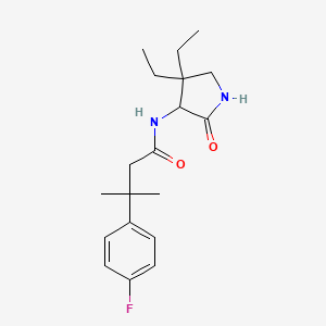 N-(4,4-diethyl-2-oxopyrrolidin-3-yl)-3-(4-fluorophenyl)-3-methylbutanamide