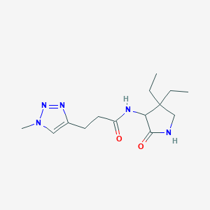 N-(4,4-diethyl-2-oxopyrrolidin-3-yl)-3-(1-methyltriazol-4-yl)propanamide