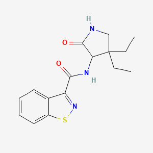 N-(4,4-diethyl-2-oxopyrrolidin-3-yl)-1,2-benzothiazole-3-carboxamide