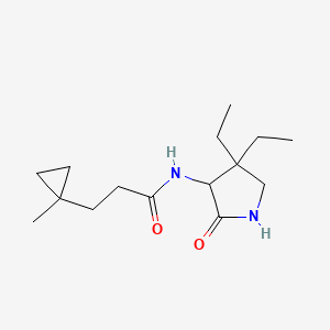 N-(4,4-diethyl-2-oxopyrrolidin-3-yl)-3-(1-methylcyclopropyl)propanamide