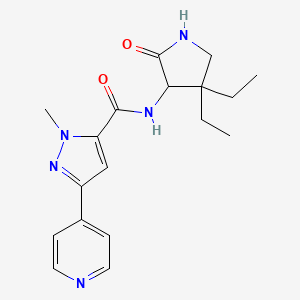 N-(4,4-diethyl-2-oxopyrrolidin-3-yl)-2-methyl-5-pyridin-4-ylpyrazole-3-carboxamide